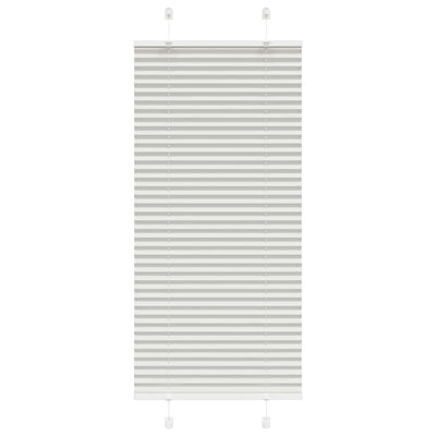 Plisségardin Lysegrå 60x100 cm Stofbredde 59,4 cm Polyester