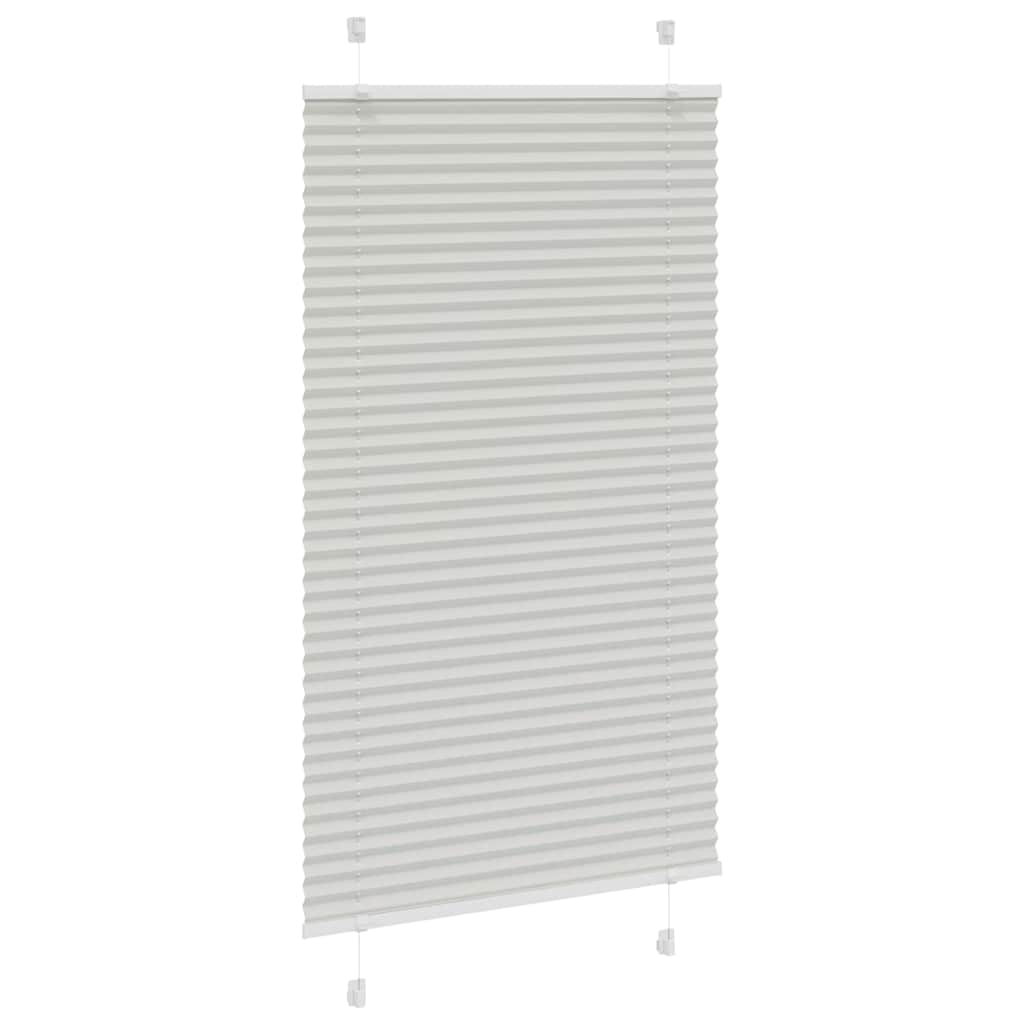 Plisségardin Lysegrå 70x100 cm Stofbredde 69,4 cm Polyester