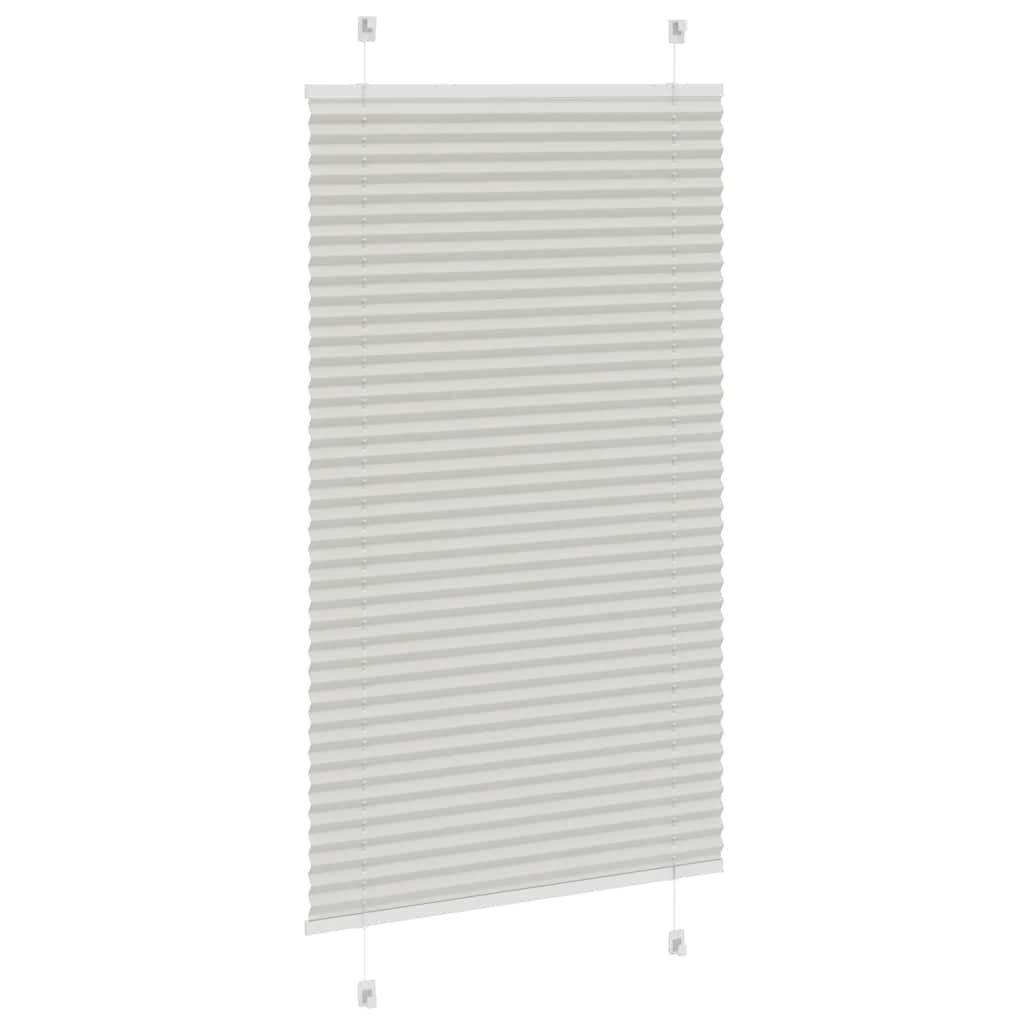 Plisségardin Lysegrå 70x100 cm Stofbredde 69,4 cm Polyester