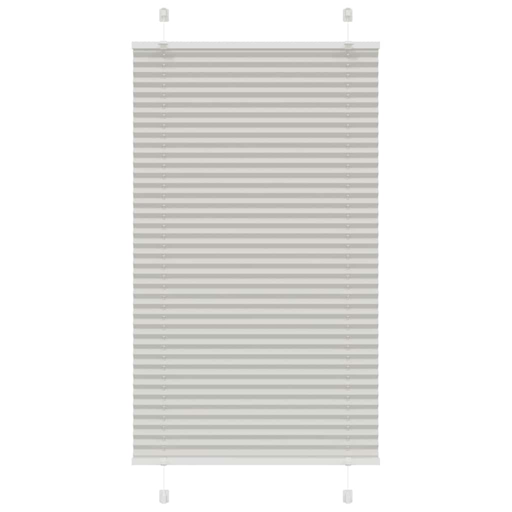 Plisségardin Lysegrå 75x100 cm Stofbredde 74,4 cm Polyester