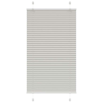 Plisségardin Lysegrå 75x100 cm Stofbredde 74,4 cm Polyester