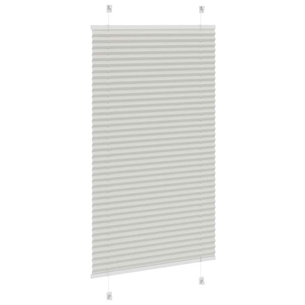 Plisségardin Lysegrå 75x100 cm Stofbredde 74,4 cm Polyester