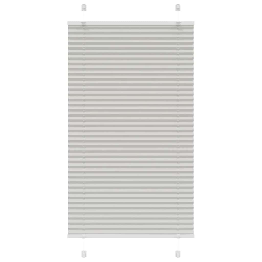 Plisségardin Lysegrå 80x100 cm Stofbredde 79,4 cm Polyester