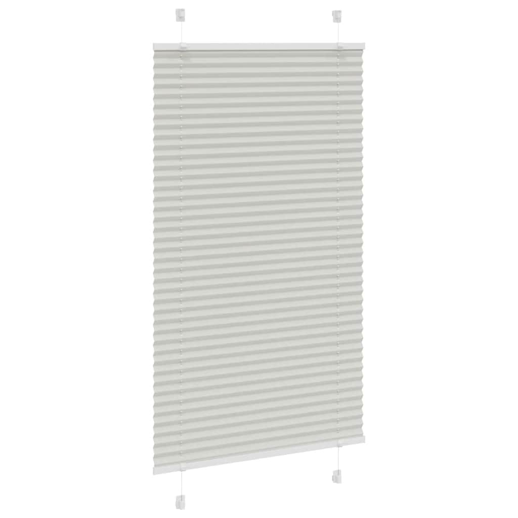 Plisségardin Lysegrå 80x100 cm Stofbredde 79,4 cm Polyester