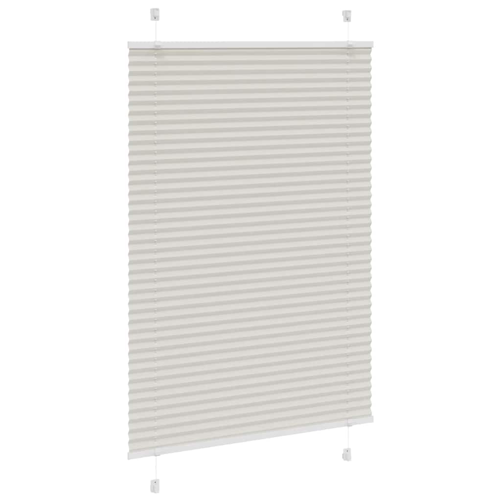 Plisségardin Lysegrå 85x100 cm Stofbredde 84,4 cm Polyester