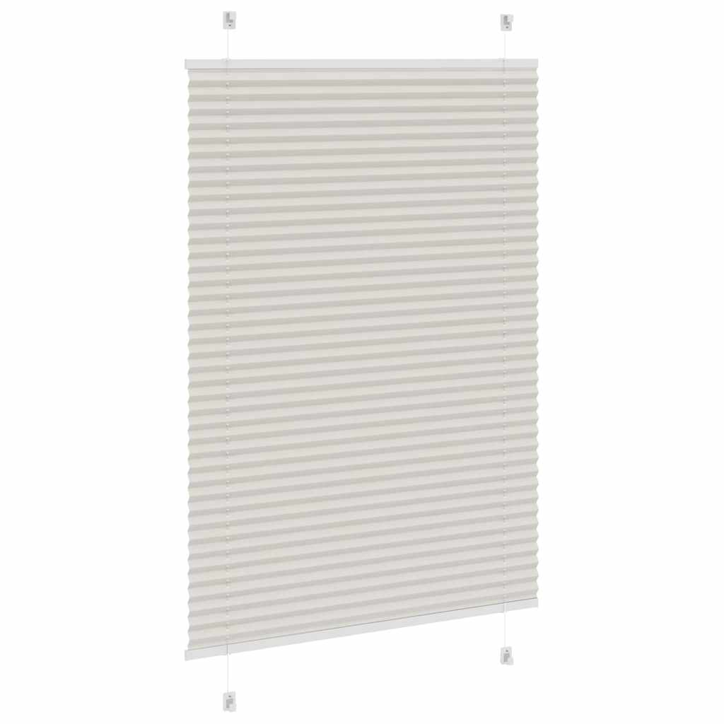 Plisségardin Lysegrå 85x100 cm Stofbredde 84,4 cm Polyester
