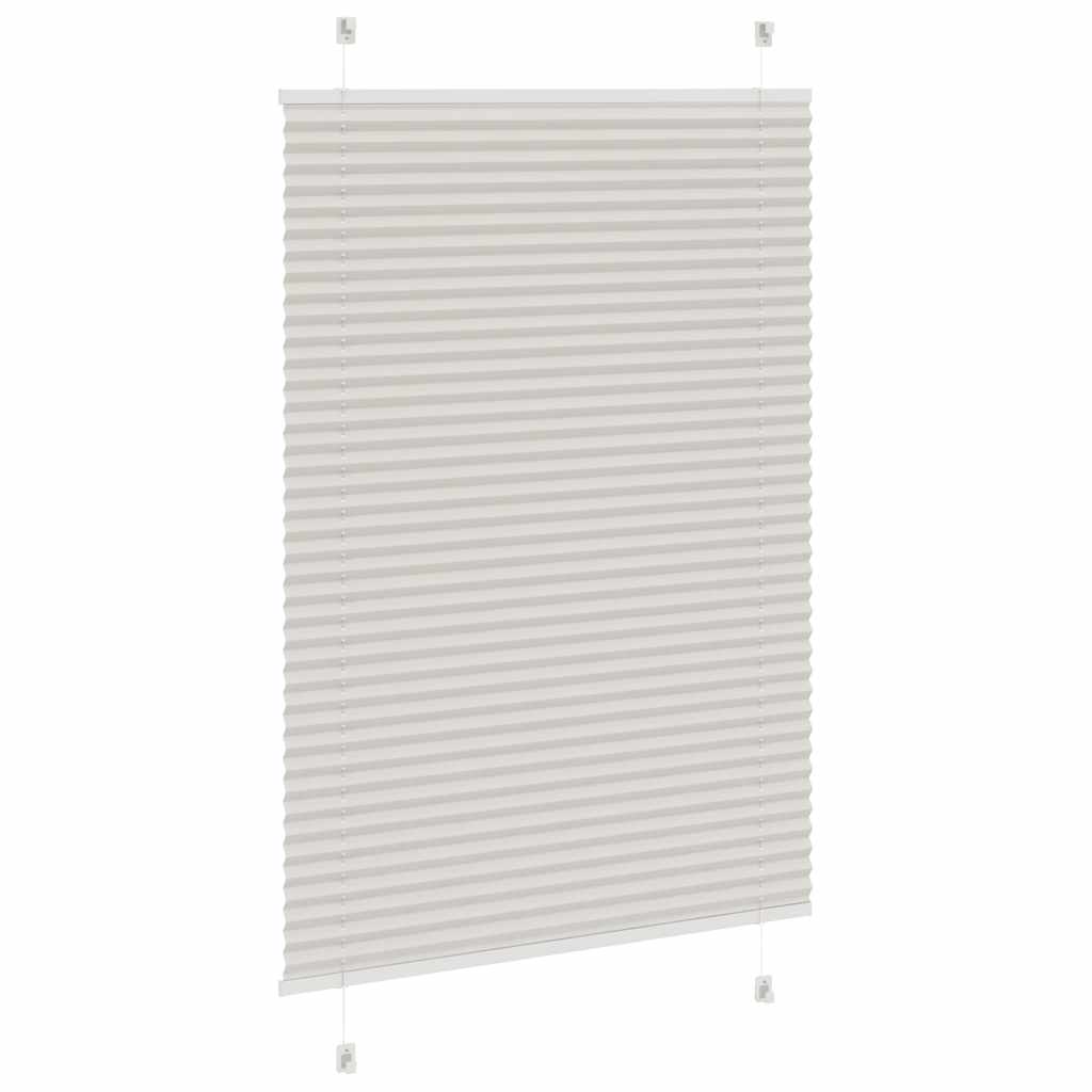 Plisségardin Lysegrå 90x100 cm Stofbredde 89,4 cm Polyester