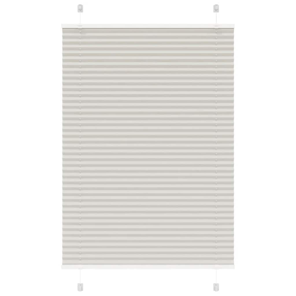 Plisségardin Lysegrå 95x100 cm Stofbredde 94,4 cm Polyester