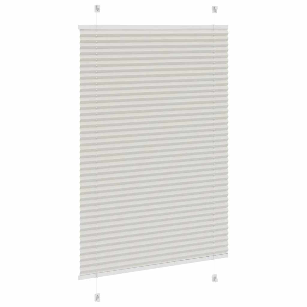 Plisségardin Lysegrå 95x100 cm Stofbredde 94,4 cm Polyester