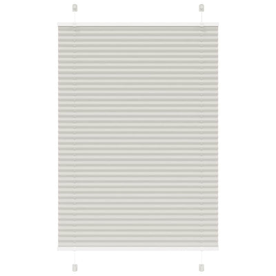 Plisségardin Lysegrå 100x100 cm Stofbredde 99,4 cm Polyester