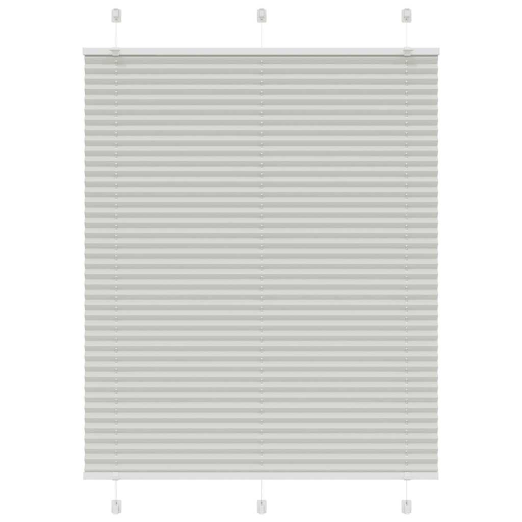 Plisségardin Lysegrå 105x100 cm Stofbredde 104,4 cm Polyester