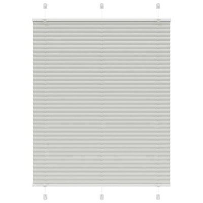 Plisségardin Lysegrå 105x100 cm Stofbredde 104,4 cm Polyester