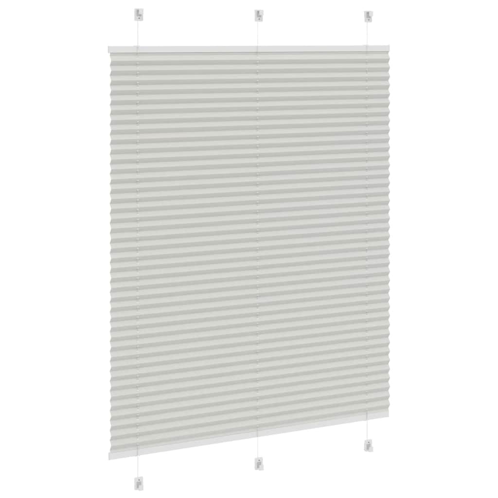 Plisségardin Lysegrå 105x100 cm Stofbredde 104,4 cm Polyester
