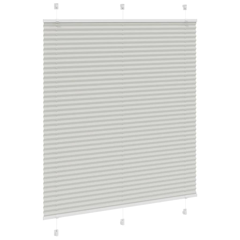 Plisségardin Lysegrå 115x100 cm Stofbredde 114,4 cm Polyester