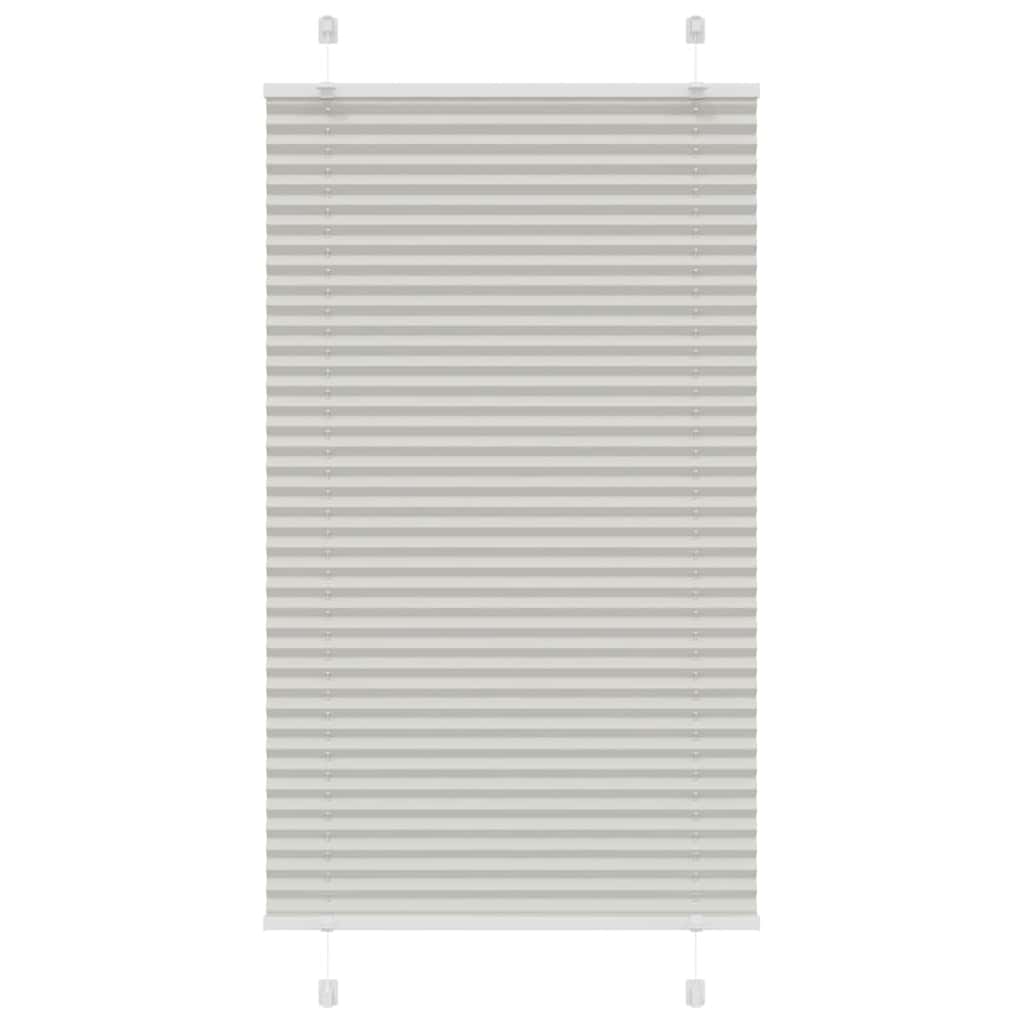 Plisségardin Lysegrå 75x150 cm Stofbredde 74,4 cm Polyester