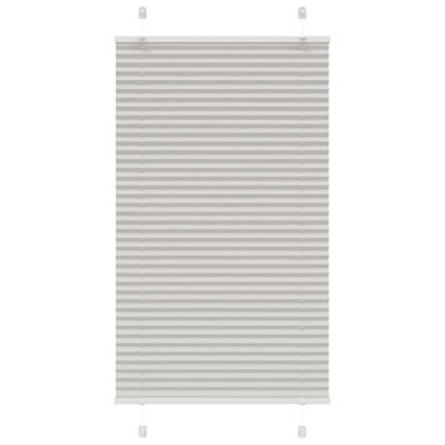 Plisségardin Lysegrå 75x150 cm Stofbredde 74,4 cm Polyester