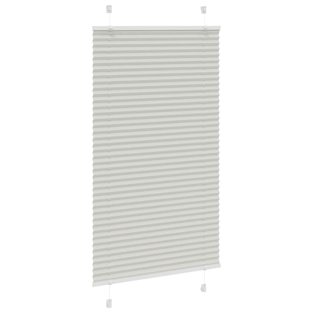 Plisségardin Lysegrå 75x150 cm Stofbredde 74,4 cm Polyester