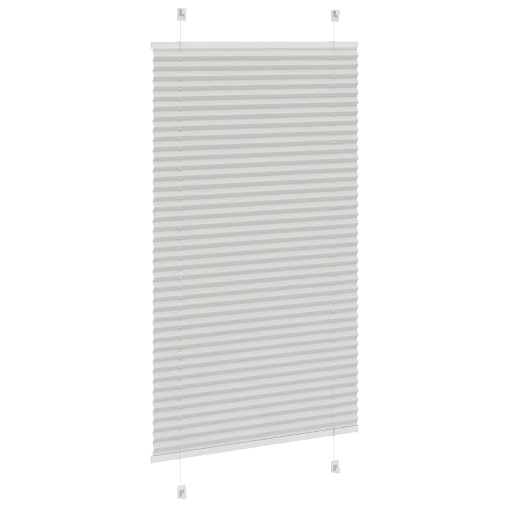 Plisségardin Lysegrå 75x150 cm Stofbredde 74,4 cm Polyester