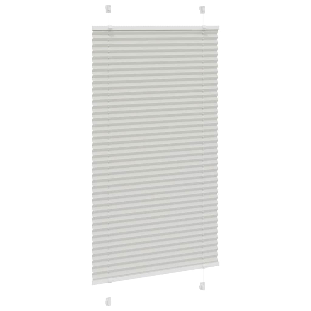 Plisségardin Lysegrå 80x150 cm Stofbredde 79,4 cm Polyester