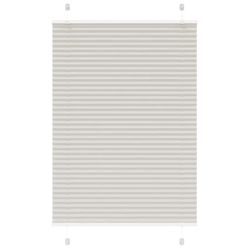 Plisségardin Lysegrå 85x150 cm Stofbredde 84,4 cm Polyester