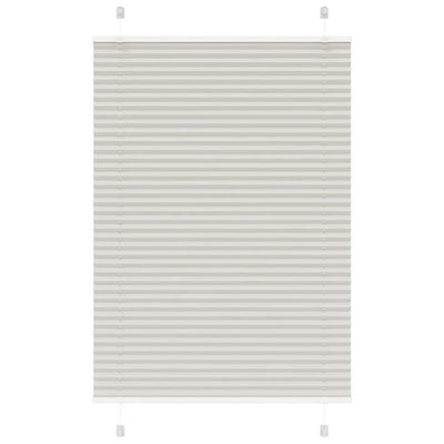 Plisségardin Lysegrå 85x150 cm Stofbredde 84,4 cm Polyester