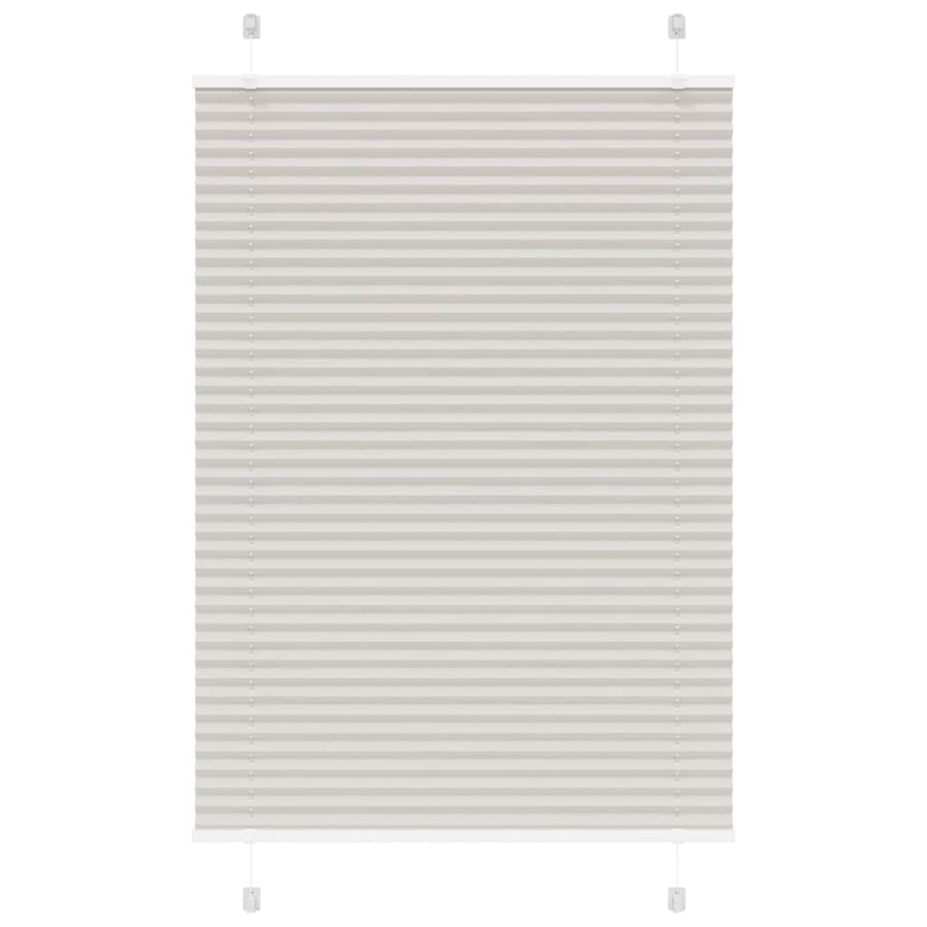 Plisségardin Lysegrå 100x150 cm Stofbredde 99,4 cm Polyester