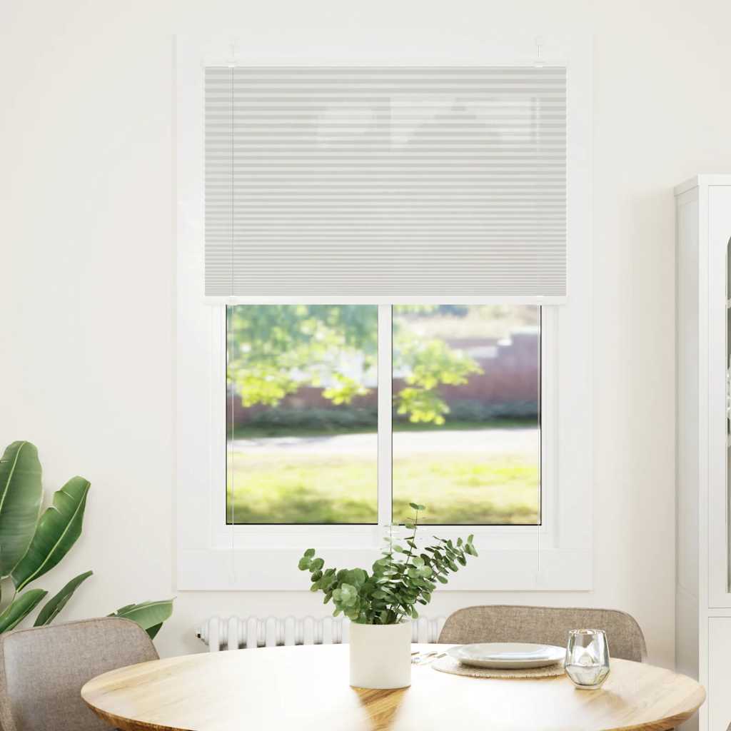 Plisségardin Lysegrå 100x150 cm Stofbredde 99,4 cm Polyester