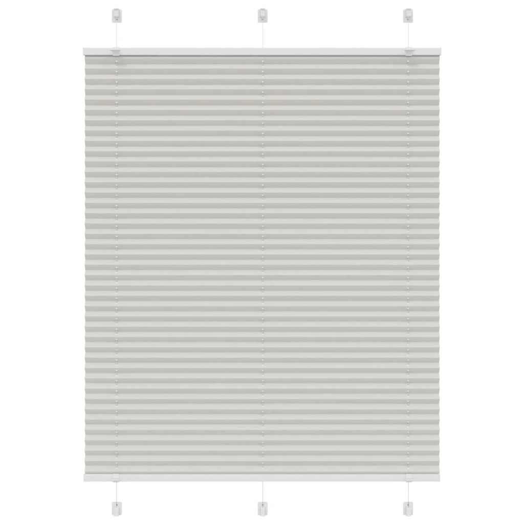 Plisségardin Lysegrå 105x150 cm Stofbredde 104,4 cm Polyester
