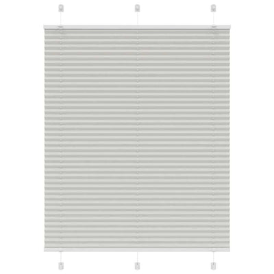 Plisségardin Lysegrå 105x150 cm Stofbredde 104,4 cm Polyester