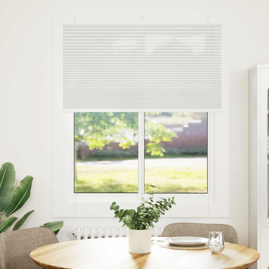 Plisségardin Lysegrå 105x150 cm Stofbredde 104,4 cm Polyester
