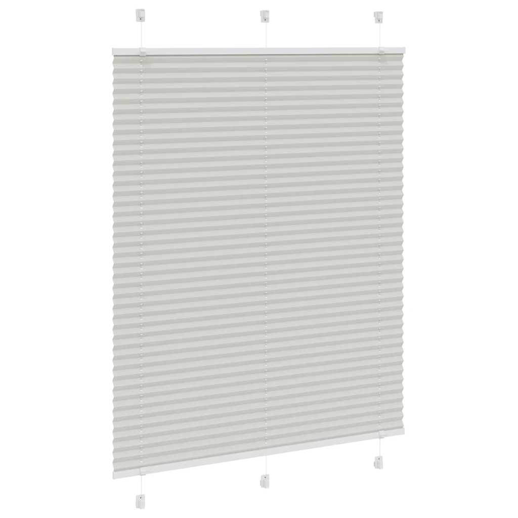 Plisségardin Lysegrå 110x150 cm Stofbredde 109,4 cm Polyester