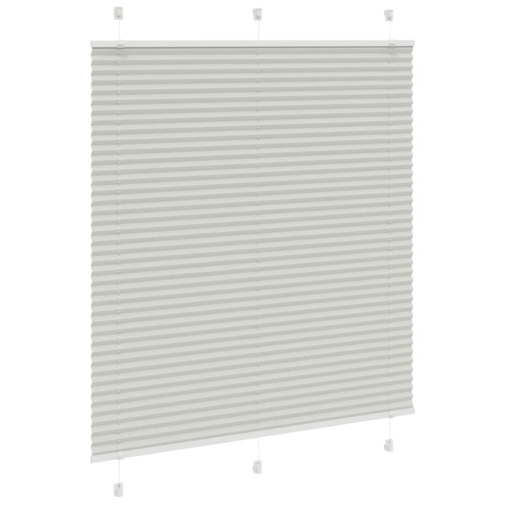 Plisségardin Lysegrå 115x150 cm Stofbredde 114,4 cm Polyester