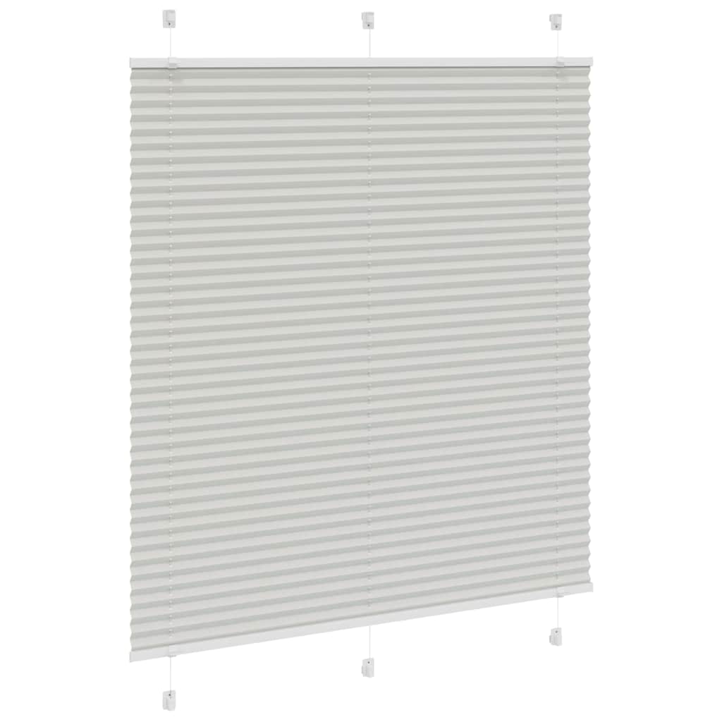 Plisségardin Lysegrå 120x150 cm Stofbredde 119,4 cm Polyester