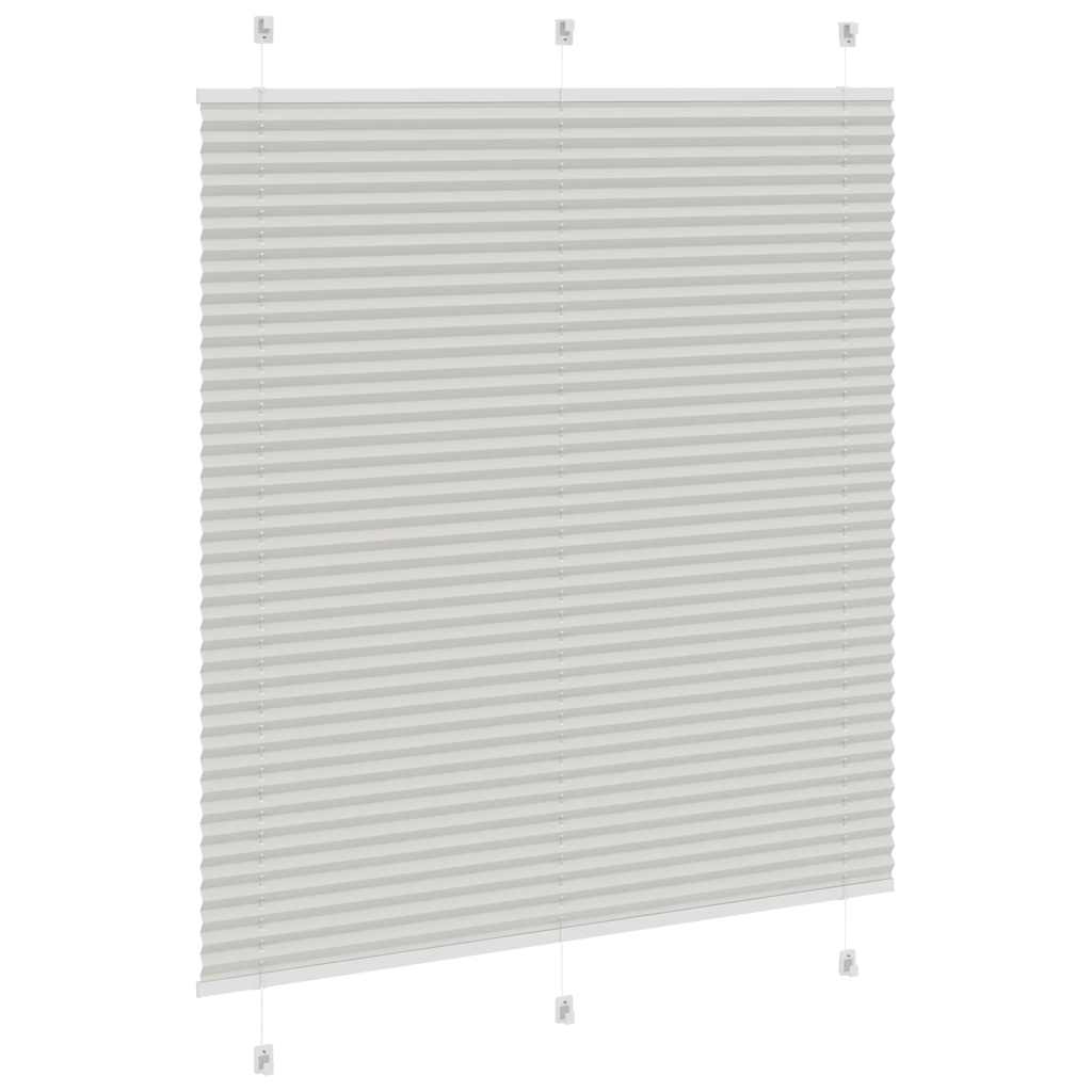 Plisségardin Lysegrå 120x150 cm Stofbredde 119,4 cm Polyester
