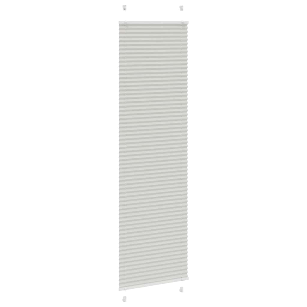 Plisségardin Lysegrå 60x200 cm Stofbredde 59,4 cm Polyester