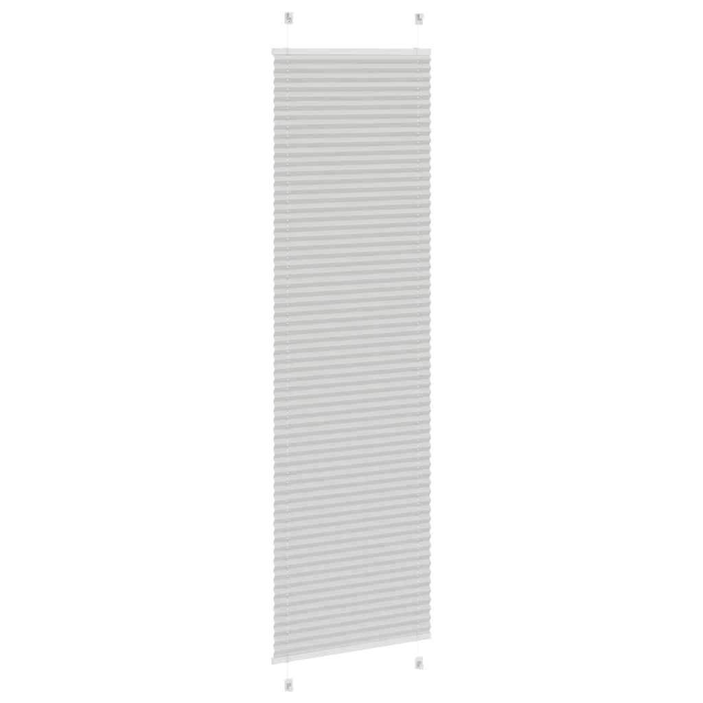Plisségardin Lysegrå 60x200 cm Stofbredde 59,4 cm Polyester