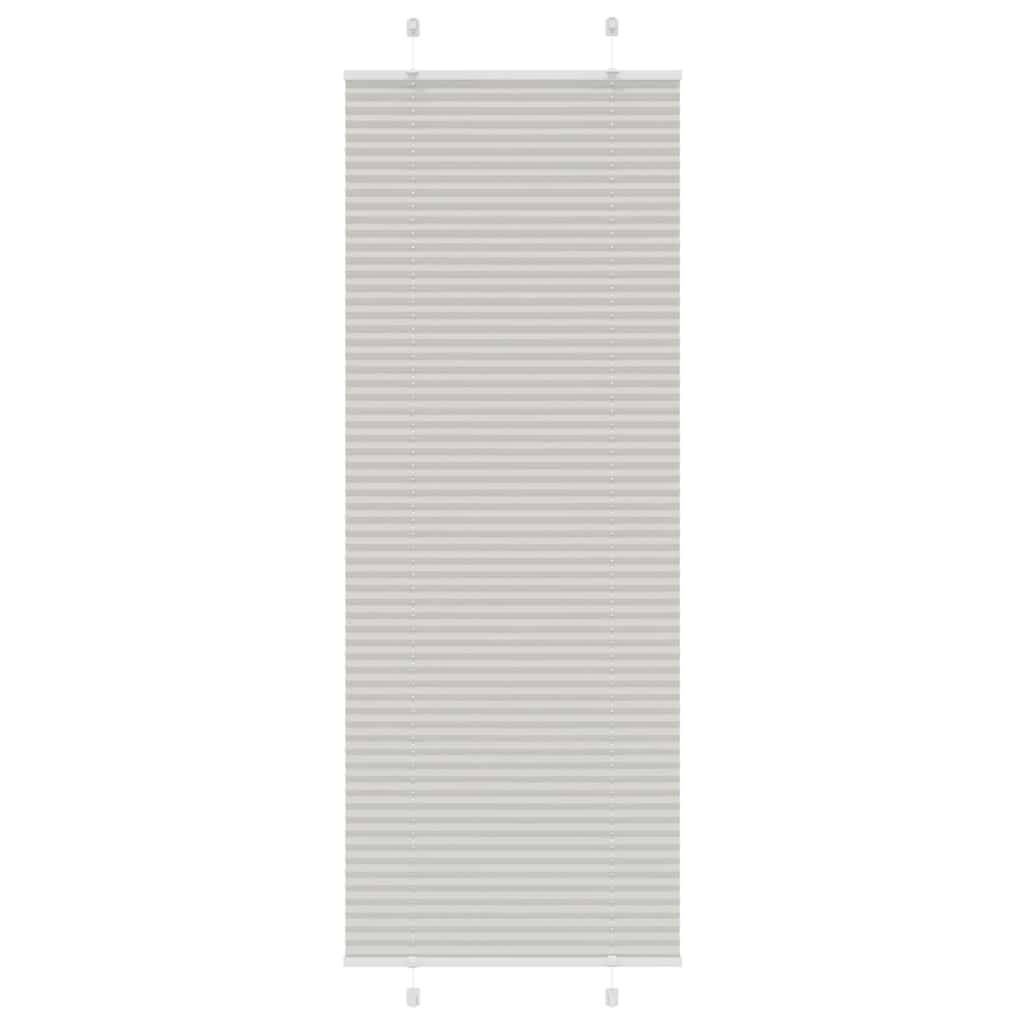 Plisségardin Lysegrå 75x200 cm Stofbredde 74,4 cm Polyester