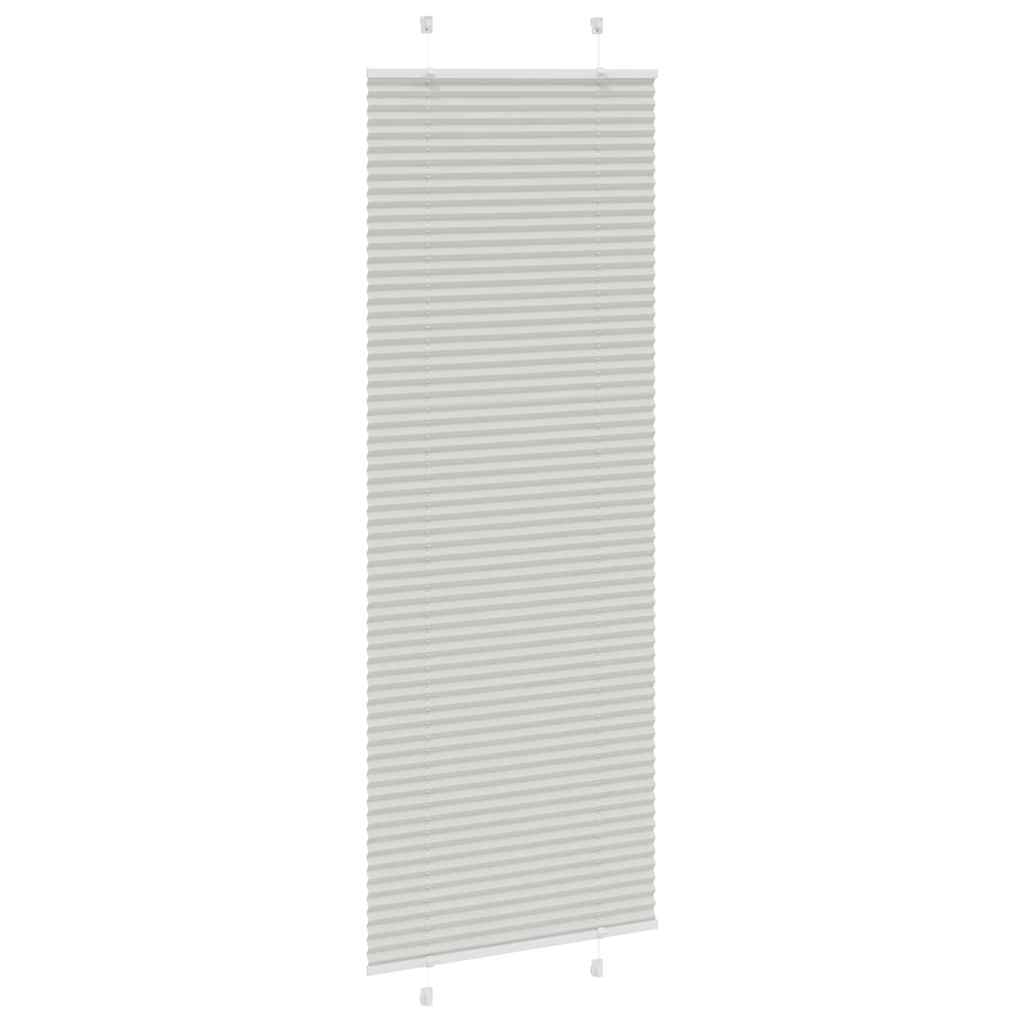 Plisségardin Lysegrå 75x200 cm Stofbredde 74,4 cm Polyester