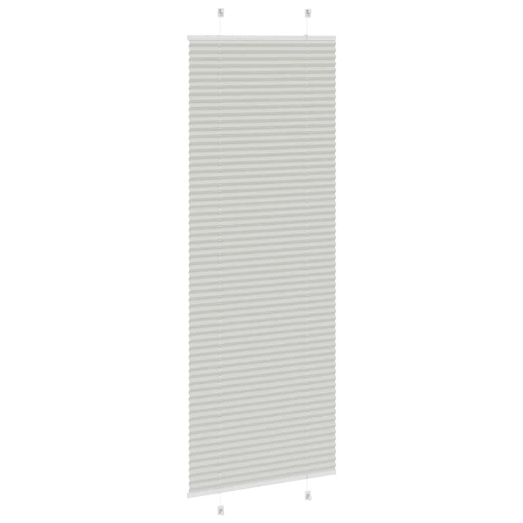 Plisségardin Lysegrå 80x200 cm Stofbredde 79,4 cm Polyester