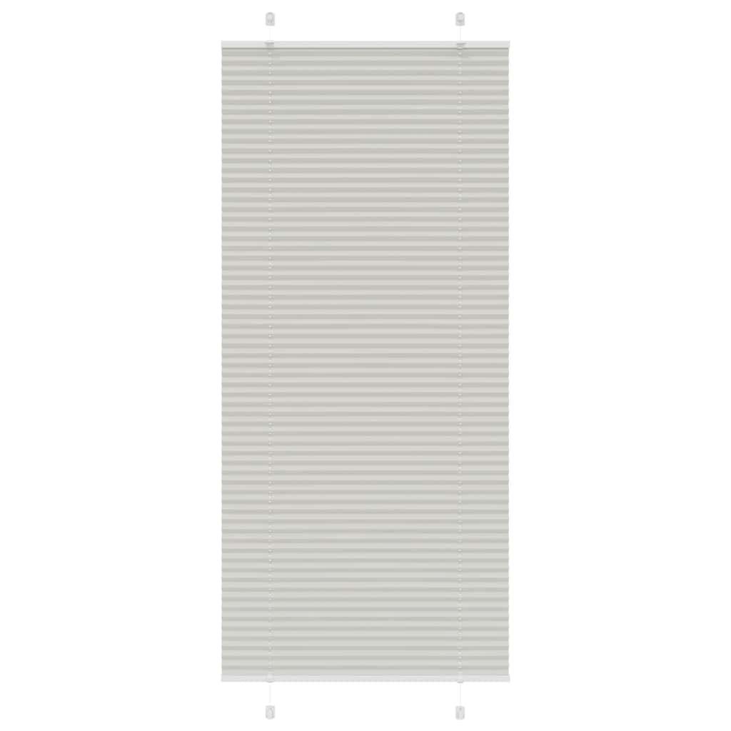 Plisségardin Lysegrå 85x200 cm Stofbredde 84,4 cm Polyester