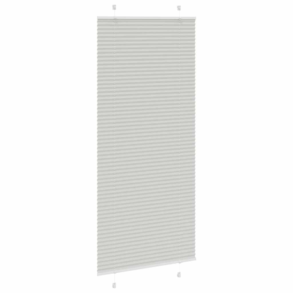 Plisségardin Lysegrå 85x200 cm Stofbredde 84,4 cm Polyester
