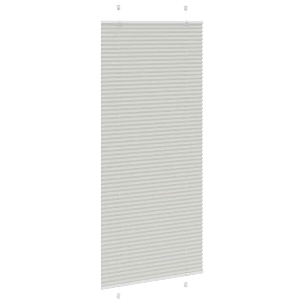 Plisségardin Lysegrå 85x200 cm Stofbredde 84,4 cm Polyester