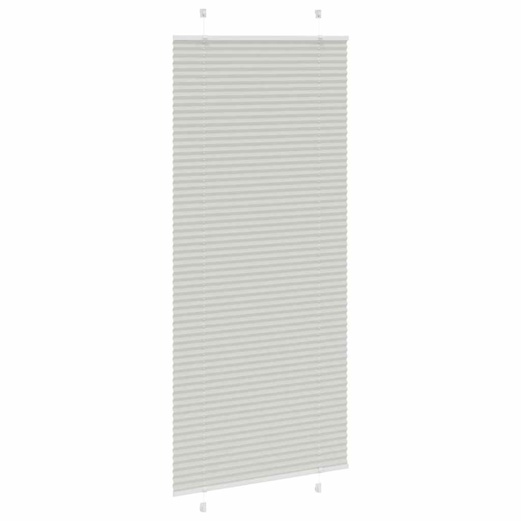 Plisségardin Lysegrå 90x200 cm Stofbredde 89,4 cm Polyester