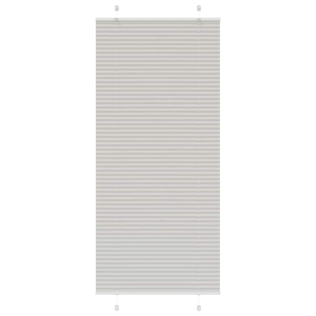 Plisségardin Lysegrå 100x200 cm Stofbredde 99,4 cm Polyester