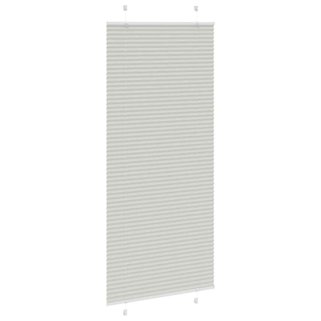 Plisségardin Lysegrå 100x200 cm Stofbredde 99,4 cm Polyester