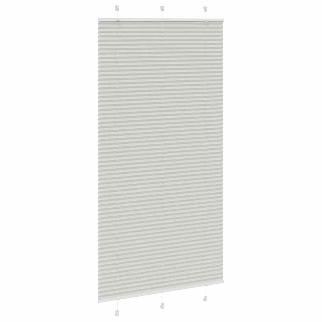 Plisségardin Lysegrå 105x200 cm Stofbredde 104,4 cm Polyester
