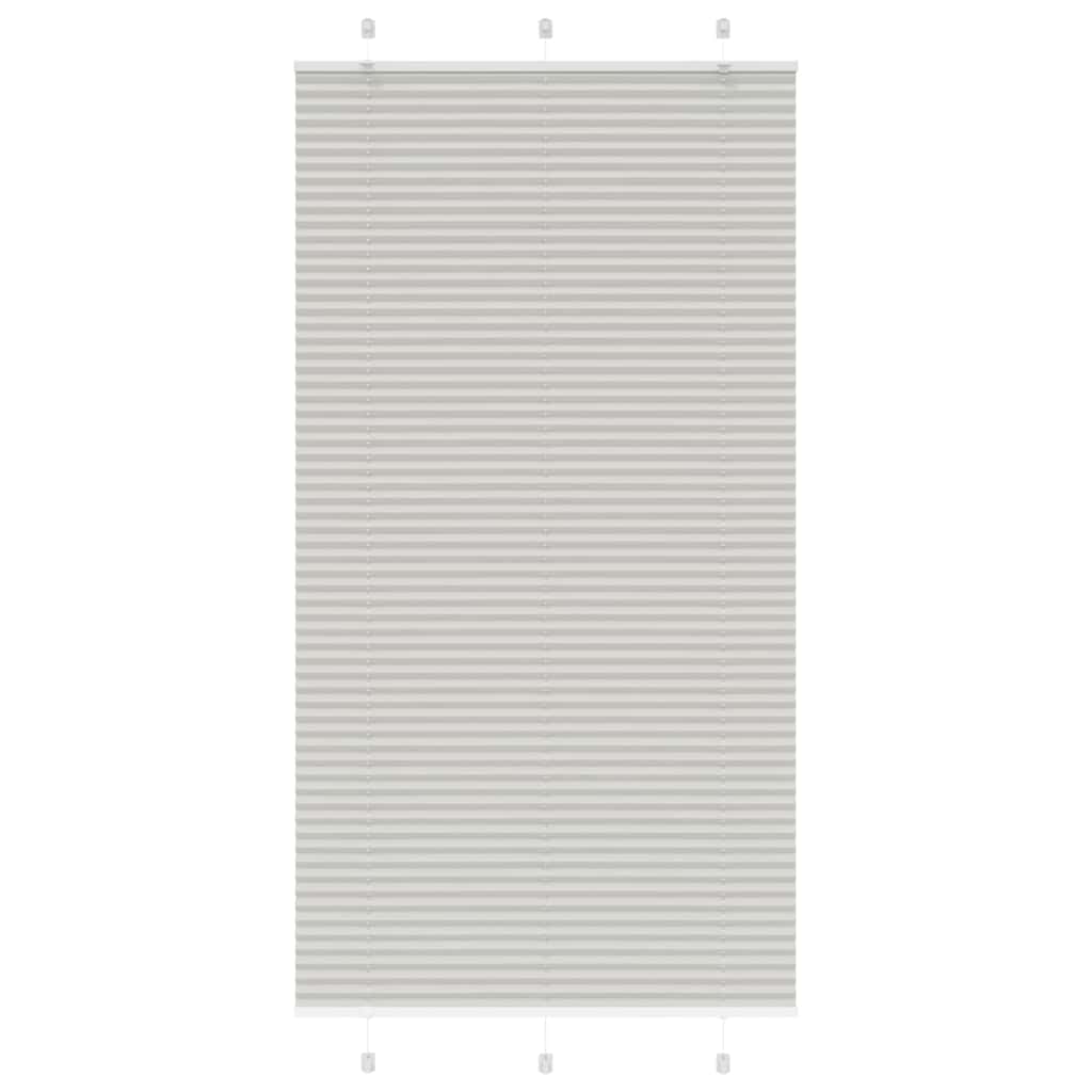 Plisségardin Lysegrå 110x200 cm Stofbredde 109,4 cm Polyester