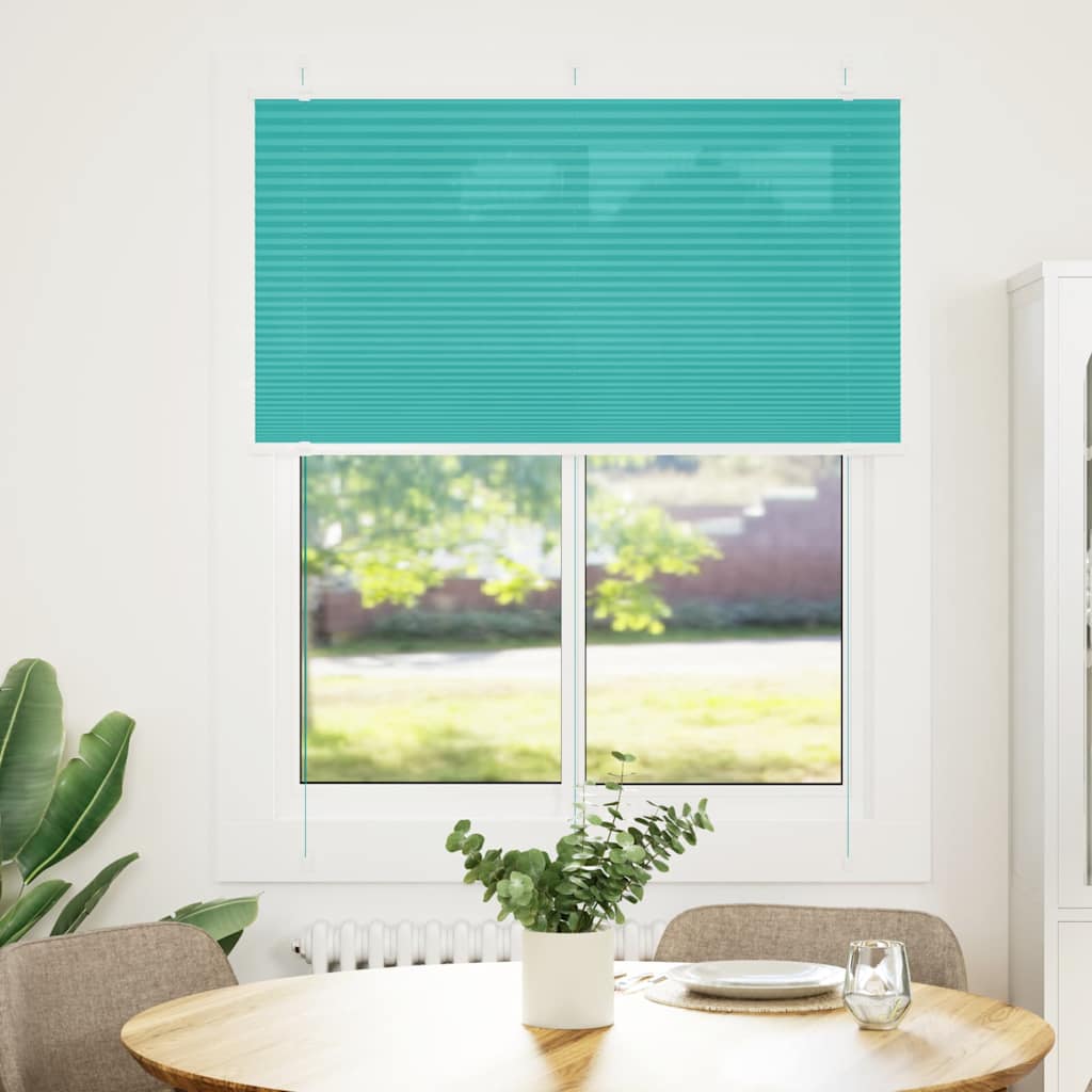 Plisségardin Benzin Grøn 110x100cm Stofbredde 109,4cm Polyester