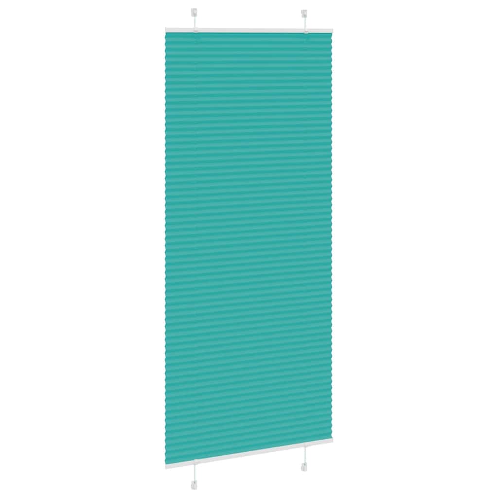 Plisségardin Benzin Grøn 95x200 cm Stofbredde 94,4 cm Polyester