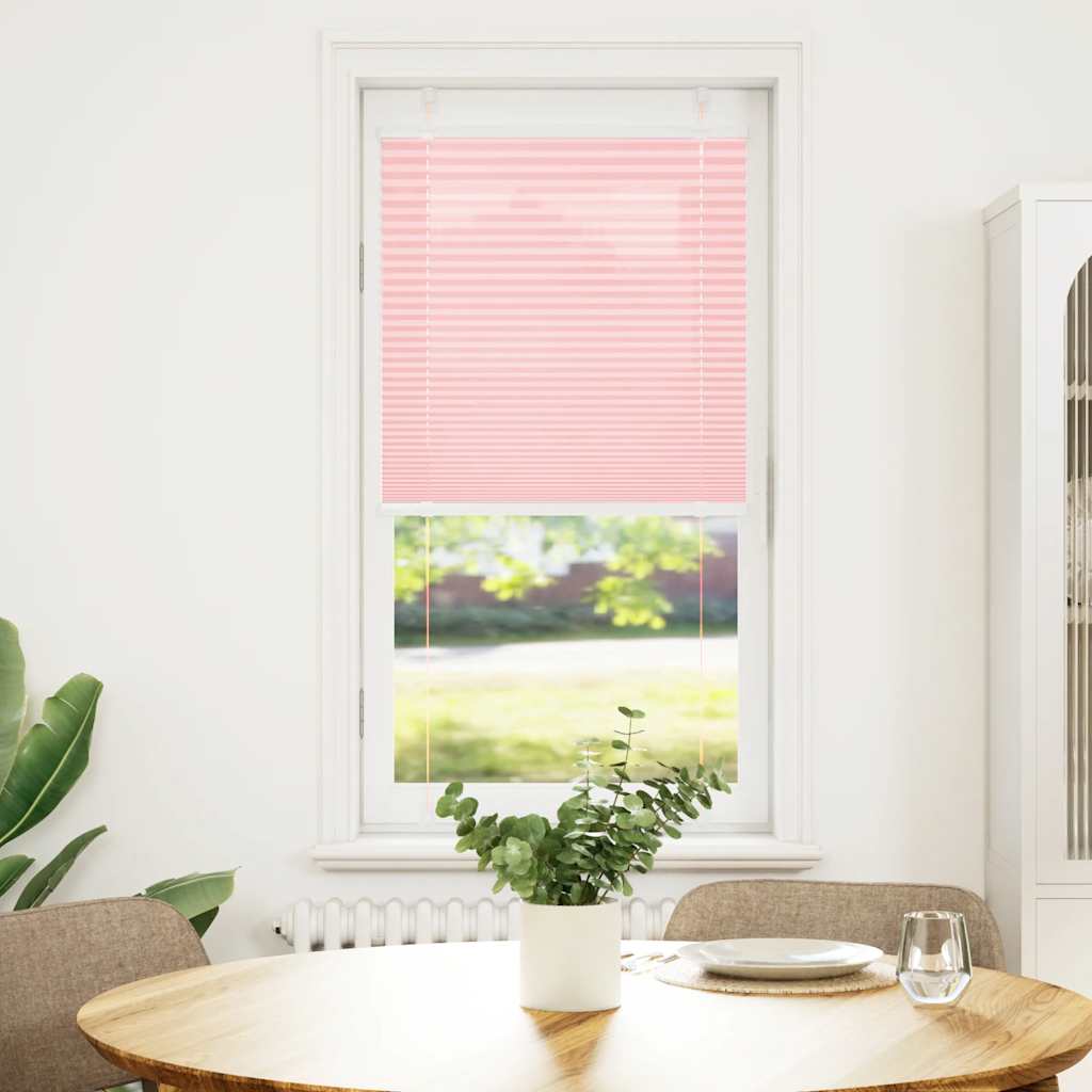 Plisségardin Lyserød 55x100 cm Stofbredde 54,4 cm Polyester
